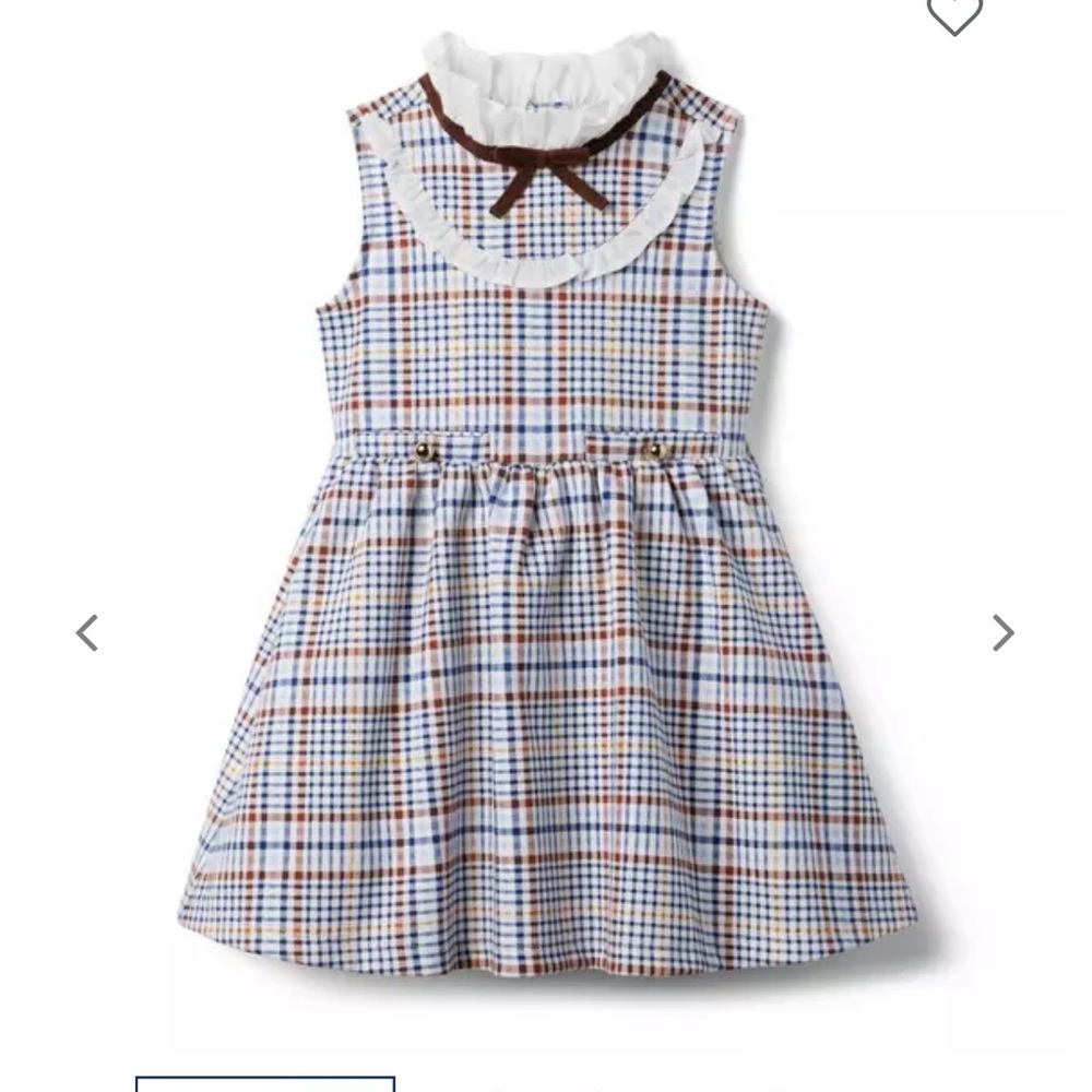 Janie and Jack Blue and Brown Checkered Dress